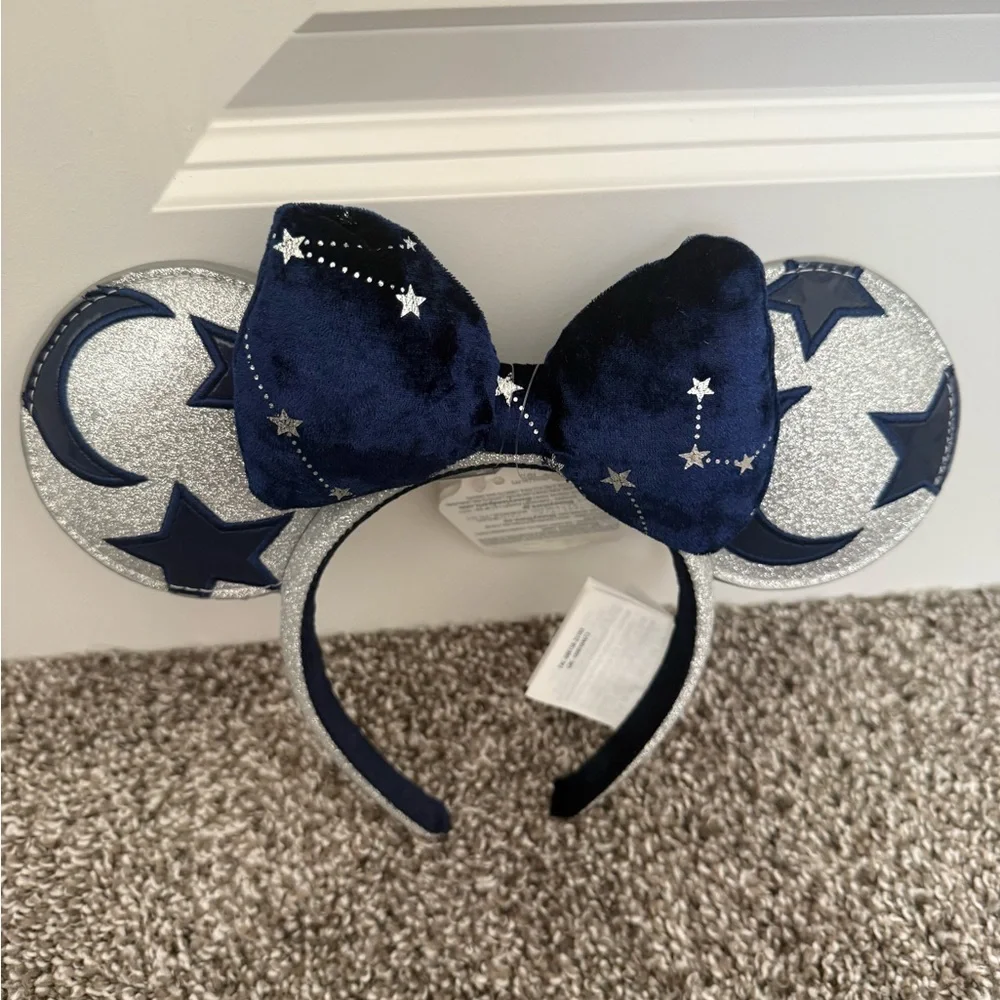 Disney Silver and Blue Mickey Ears Headband - Picture 2 of 3